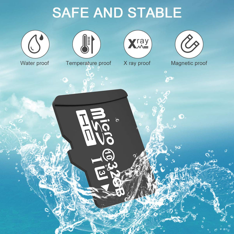 [Australia - AusPower] - 32GB SD Card, Micro SDHC Card 32GB Micro SD SDHC Card High Speed Class 10 UHS-I Compatible Micro SD Flash Memory Card… 