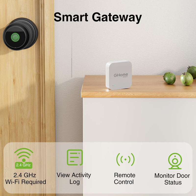 [Australia - AusPower] - Bluetooth & Mesh Gateway, Mini Wireless Smart Home Hub, WiFi Gateway for Smart Door Lock and Tuya Smart Device, Realize Remote Control, Work with Alexa Google Assistant & SmartThings, Need 2.4G WiFi 