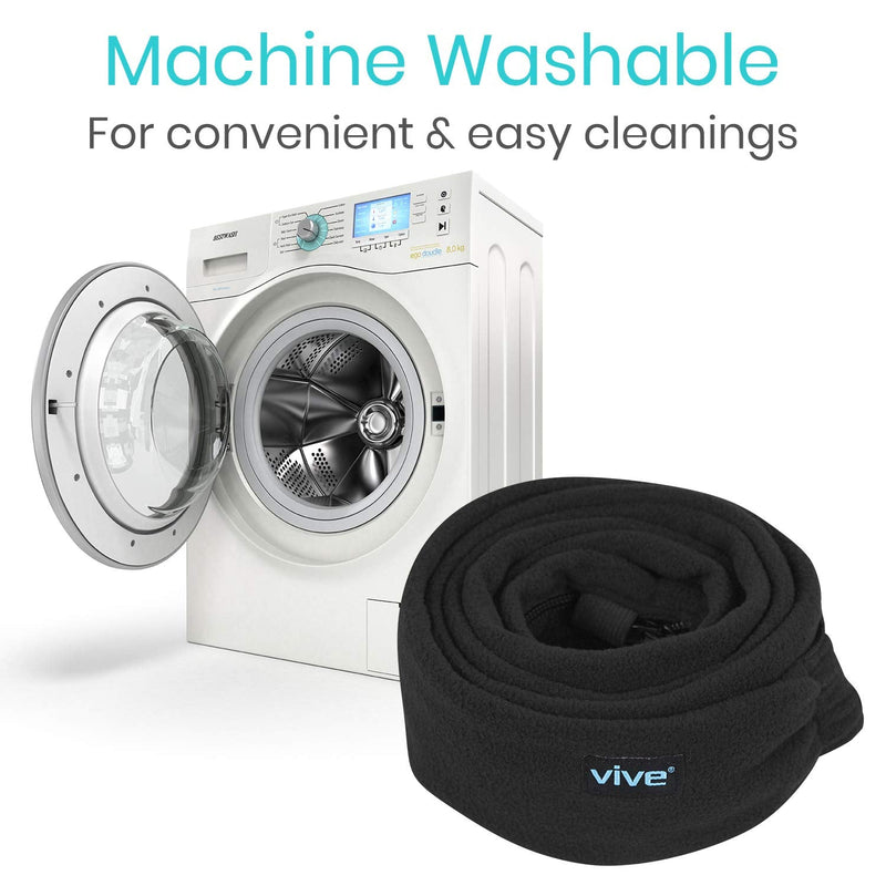 [Australia - AusPower] - Vive CPAP Hose Cover (6 Feet) - Tubing Accessories - Fits BiPAP Machines, Slimline Tubes - Soft Fleece Insulator - Prevents Condensation and Noise - Pet Protection Zipper Wrap - Sleep Mask Accessory 6 Foot (Pack of 1) Black 