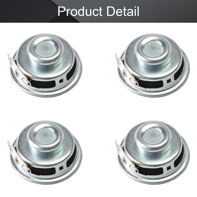 [Australia - AusPower] - Fielect 4Pcs DIY Magnetic Speaker 3W 4 Ohm Speaker 36mm Diameter Round Shape Replacement Loudspeaker 36mm Diameter 20mm Height 3W 4 Ohm 4Pcs 