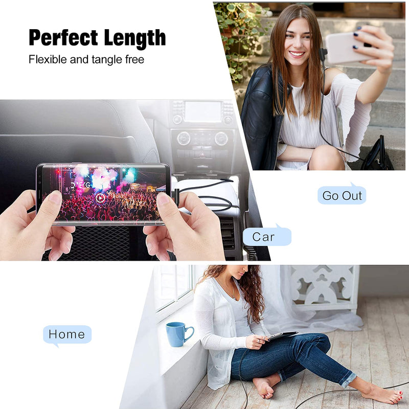 [Australia - AusPower] - iPhone Cable 5 Pack(3/3/6/6/10FT) MFI Certified iPhone Cable Lightning Fast Charger Nylon Braided Data Cord 90 Degree Elbow for Game Video Compatible with iPhone 12 11 Pro Max XR XS Max iPod (Black) Black 