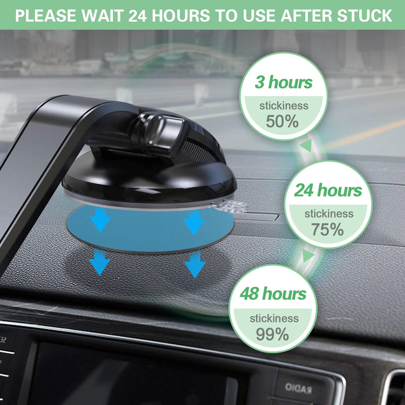 [Australia - AusPower] - Sticky Adhesive Replacement for Suction Cup Mount, 4 Pack Circle 70mm (2.76") Heat Resistance 3M VHB Double Sided Self Sticker Pads for Universal Dashboard Car Phone Sucker Holder/Dash Cam/Camera/GPS 