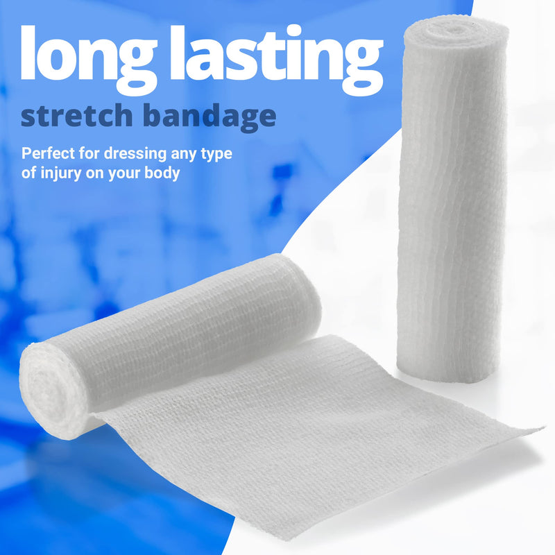 [Australia - AusPower] - Gauze Bandage Rolls - 4 Yards Per Roll of Sterile Medical Grade Gauze Bandage and Stretch Bandage Wrapping for Dressing All Types of Wounds and First Aid Kit by MEDca, (4" Pack of 24) 4 Inch 24 Count (Pack of 1) 