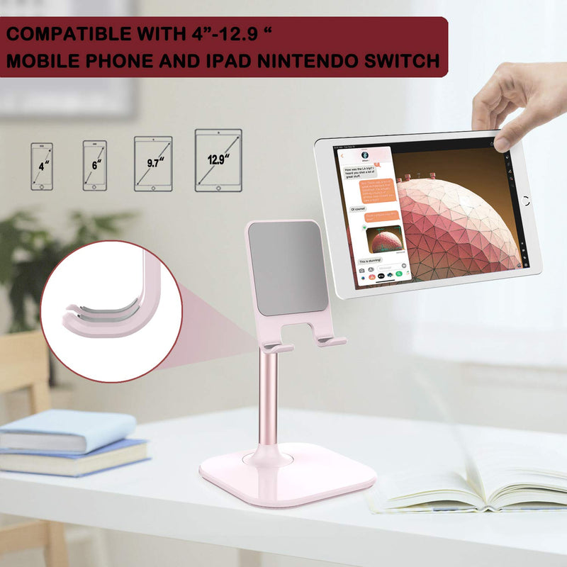 [Australia - AusPower] - Cell Phone Stand,Doboli Phone Stand for Desk,Phone Holder Stand Compatible with iPhone and All Mobile Phones Tablet Pink rose gold pink 