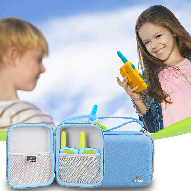 [Australia - AusPower] - Aproca Hard Storage Travel Case, for Selieve Walkie Talkies 22 Channels 2 Way Radio Toy Blue 