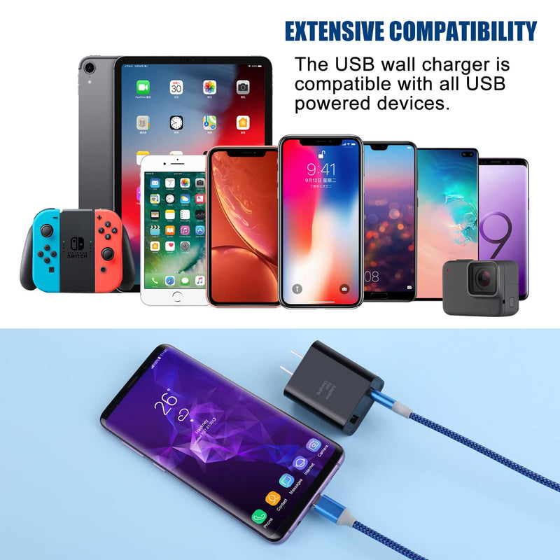 [Australia - AusPower] - Dual USB Wall Charger, Costyle 3 Pack 30W 2 Ports Adaptive Fast Charging Block (Quick Charger 3.0 & 5V 2.4A) Wall Plug Compatible iPhone 11 XS Max, Samsung Galaxy S10 S9 S8,Note 8 9 10,Pixel (Black) Black 