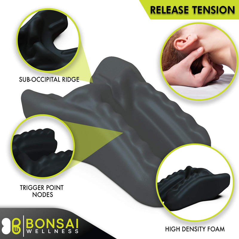 [Australia - AusPower] - Cervical Traction Occipital Release Tool - Chiropractic Orthotic Device for Neck and Shoulder Pain Myofascial Thoracic Deep Tissue Trigger Point Therapy Massager and Posture Corrector with Acupressure Seafoam 