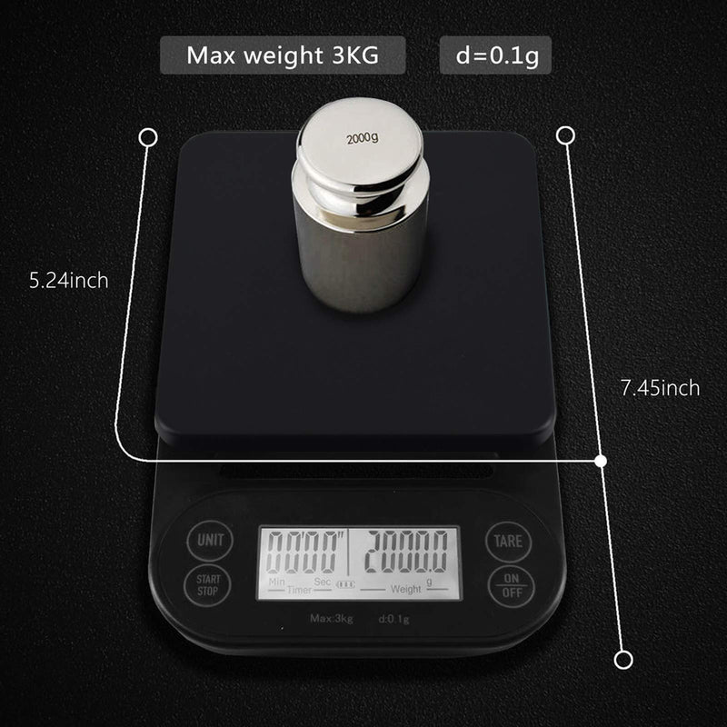 [Australia - AusPower] - Digital Coffee Scale With Timer for Pour Over and Drip Coffee 