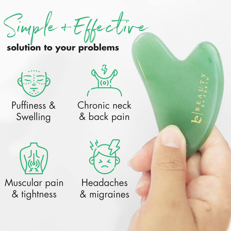 [Australia - AusPower] - Jade Gua Sha Stone - Face Sculpting Tool, Guasha Tool for Face, Gua Sha Facial Tools for Face Massage, Jaw Massager & Face Sculptor, Gua Sha Tools Face Tools, Facial Massage Tools Face Stone Gua Sha 