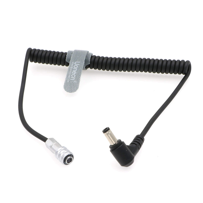 [Australia - AusPower] - Uonecn Power Cable for Blackmagic Pocket Cinema Camera BMPCC 4K Weipu 2 pin Female to Right Angle DC Gold Mount V Mount Battery Coiled Cable 