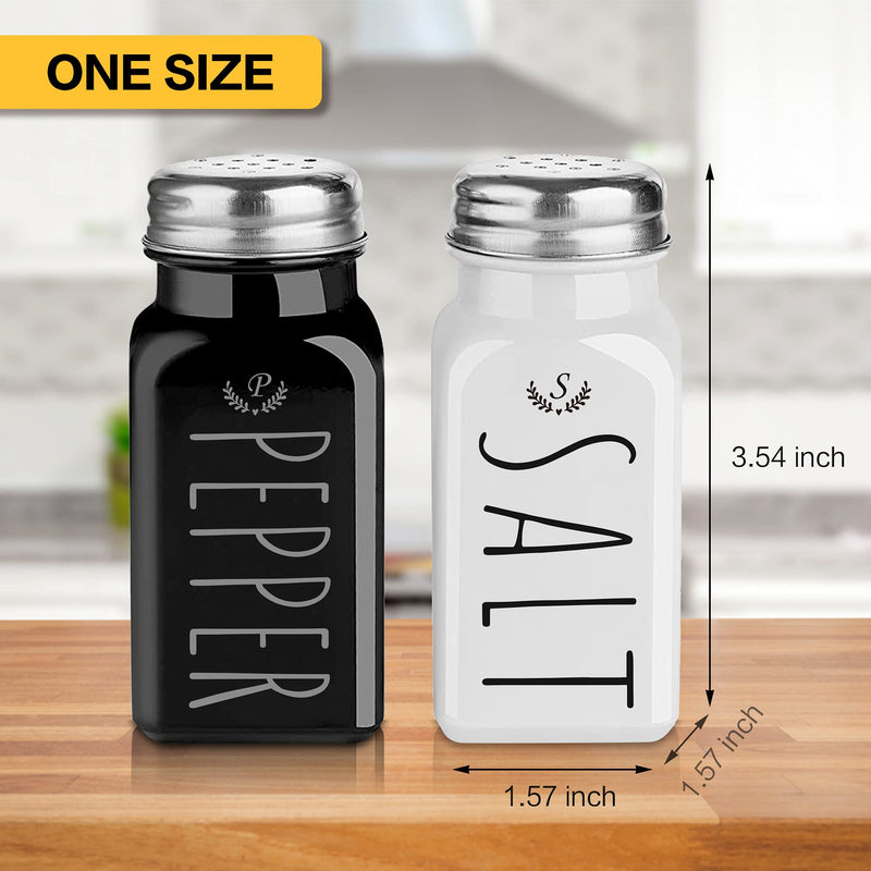 [Australia - AusPower] - Spice Shakers Farmhouse Salt and Pepper Shakers Set for Kitchen Thanksgiving Christmas Day Wedding Registry Items, Table Decorations, H-7 