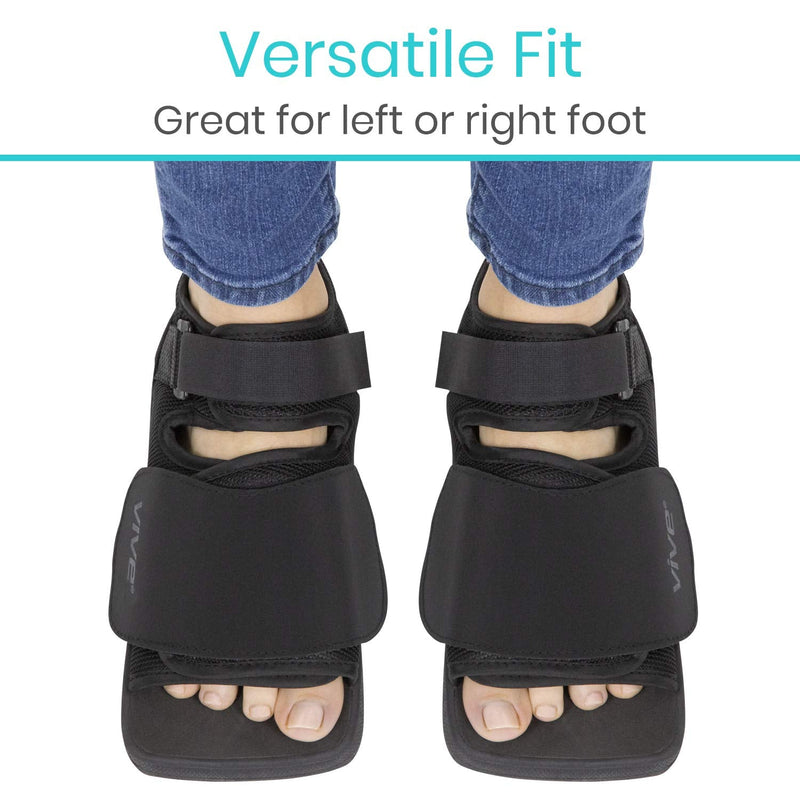 [Australia - AusPower] - Vive Wedge Post-Op Shoe - Offloading Boot for Heel or Ankle Pain - Medical Foot Recovery for Bone or Soft Tissue Surgery, Fracture, Plantar Fasciitis, Ulcerations, Feet (Men's 9.5-11.5/Women's 8.5-10) Large 