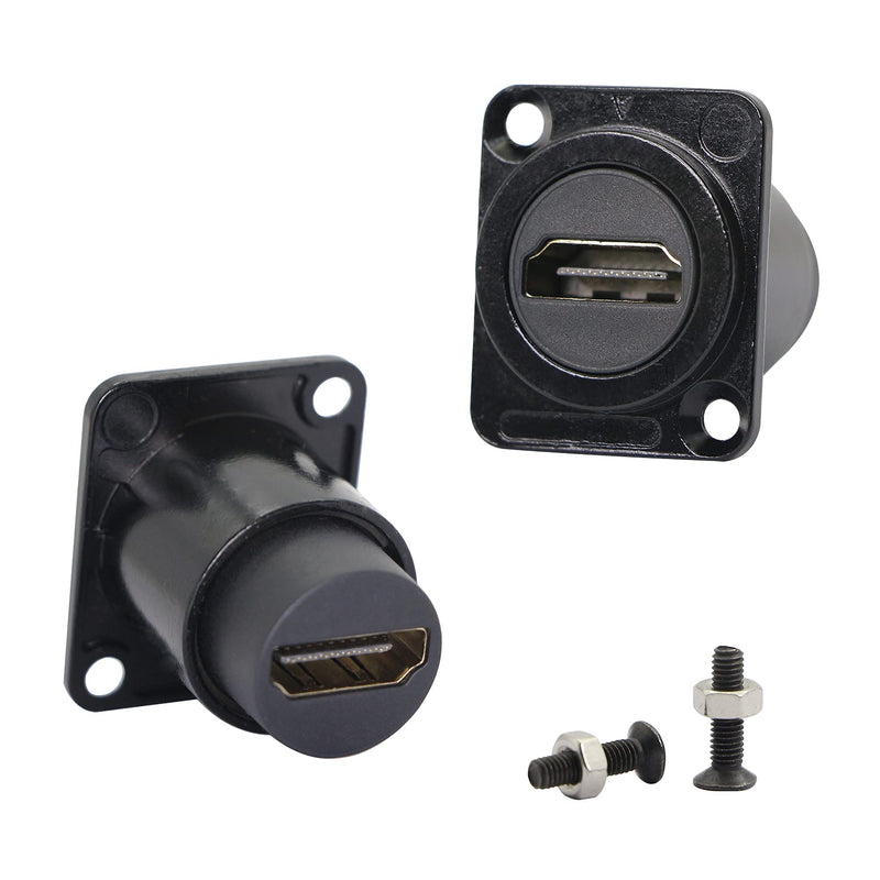 [Australia - AusPower] - QIANRENON HDMI D Panel Mount Connector Socket HDMI Female to Female Coupler Adapter Converter 