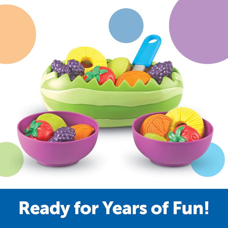 [Australia - AusPower] - Learning Resources New Sprouts Fresh Fruit Salad Set - 18 Pieces , Ages 18+ Months Pretend Play Food for Toddlers, Preschool Learning Toys, Kitchen Play Toys for Kids 