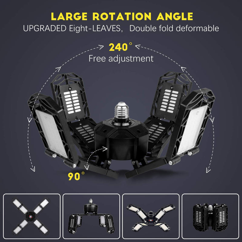 [Australia - AusPower] - Garage Light LED Garage Light E26/E27 Garage Lights, Ceiling LED Shop Light, 150W Deformable Garage Lights, Garage Lighting Garage Light Bulb, Lights for Garage Organization, Barn, Shop and Basement 150W ONE PACK 