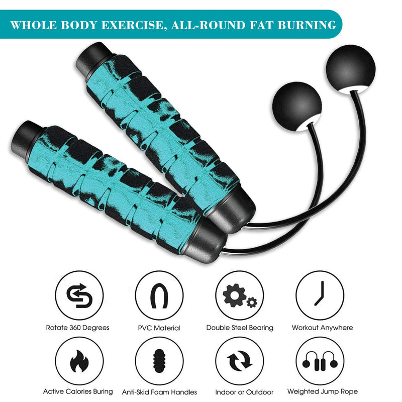 [Australia - AusPower] - Redify Weighted Cordless Jump Rope for Fitness[Suitable for Different Ages and Levels] Ropeless Jump Rope for Boxing MMA WOD Training, BOD Rope Beachbody MBF,High Speed Rope Skipping for Narrow Space 