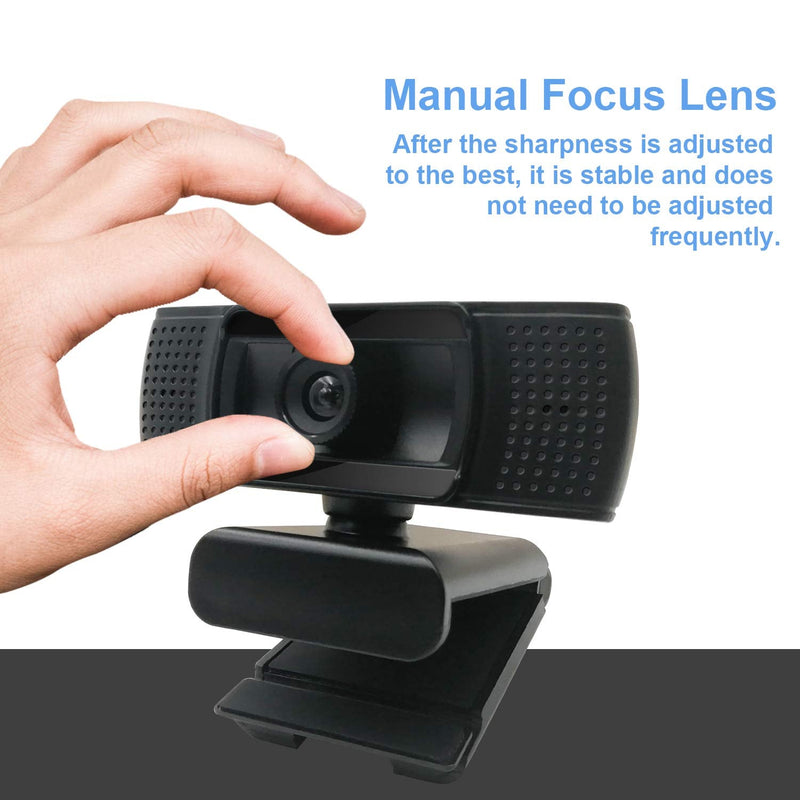 [Australia - AusPower] - Anivia 1080p HD Fixed Focus Webcam, USB Camera with Microphone Free Cover Slide, Mini Plug and Play Video Calling Computer Camera, Built-in Mic, Flexible Rotatable Clip(The Tripod not Included) 