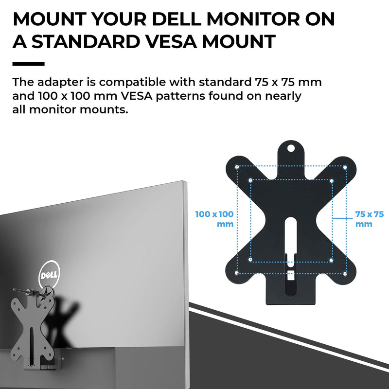 [Australia - AusPower] - HumanCentric VESA Mount Adapter Compatible with Dell Monitors, VESA Adapter for Monitor S2318H, S2218H, S2319NX, S2419NX, S2718H, S2719H, S2719HN, SE2219H, SE2419HR, SE2419HX, SE2719H, and More Dell S2*18, S2*19, SE2*19 Series (not Ultrathin) 
