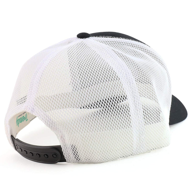 [Australia - AusPower] - Trendy Apparel Shop Oversize XXL Structured Trucker Mesh Baseball Cap XX-Large Black White 