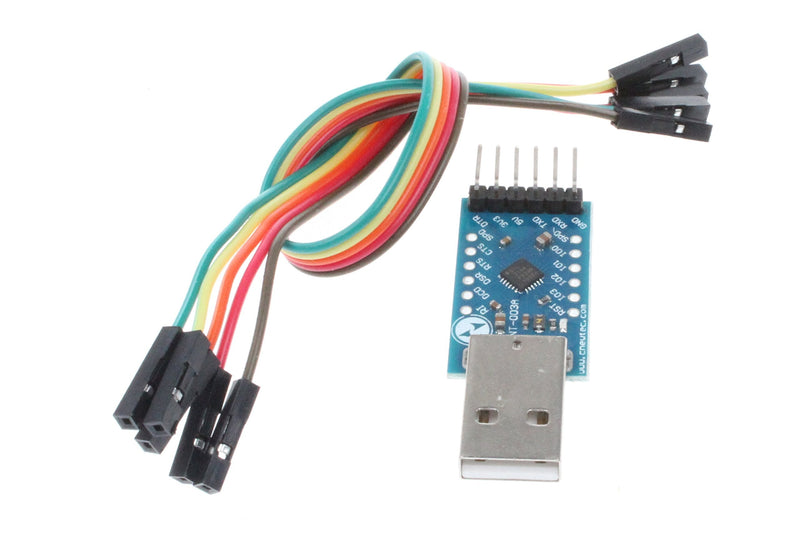 [Australia - AusPower] - NOYITO CP2104 Serial Converter USB 2.0 to TTL UART Serial Adapter Module with Cables (Pack of 2) 