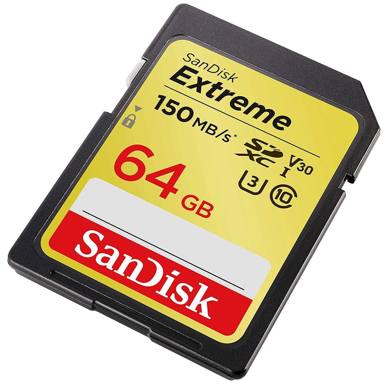 [Australia - AusPower] - SanDisk 64GB SDXC SD Extreme Memory Card Works with Canon EOS 77D, 80D, 70D, 6D, 60D Digital DSLR Camera 4K V30 U3 (SDSDXVE-064G-GNCIN) Bundle with (1) Everything But Stromboli Combo Card Reader 