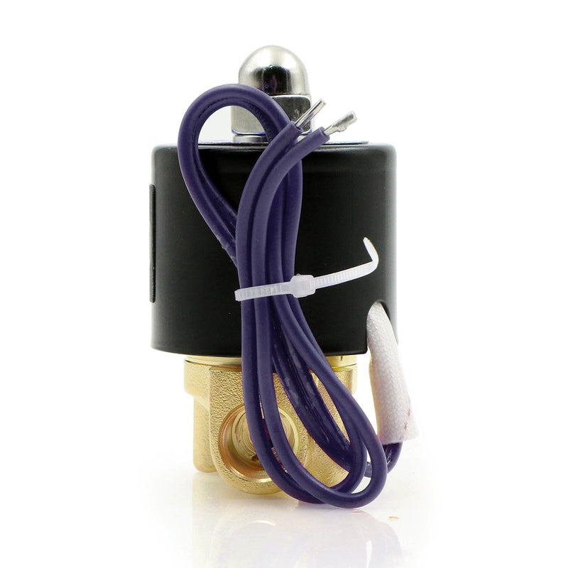 [Australia - AusPower] - 1/4" NPT Brass Electric Solenoid Valve 12VDC Normally Closed VITON (Standard USA Pipe Thread). Solid Brass, Direct Acting, Viton Gasket Solenoid Valve by U.S. Solid. 