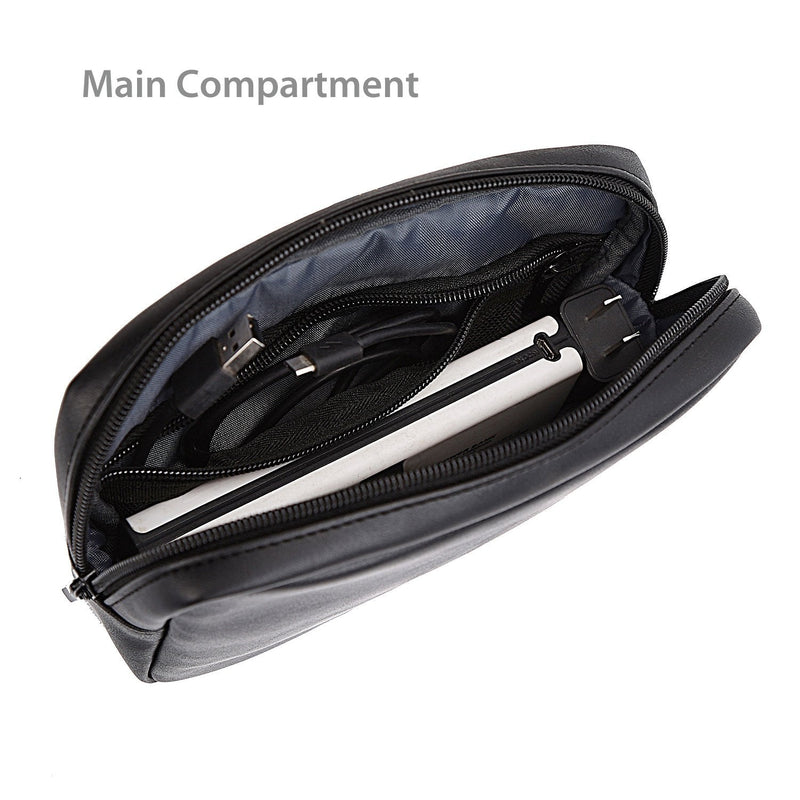 [Australia - AusPower] - ProCase Accessories Bag Organizer Power Bank Case, Electronics Accessory Travel Gear Organize Case, Cable Management Hard Drive Bag -Black 