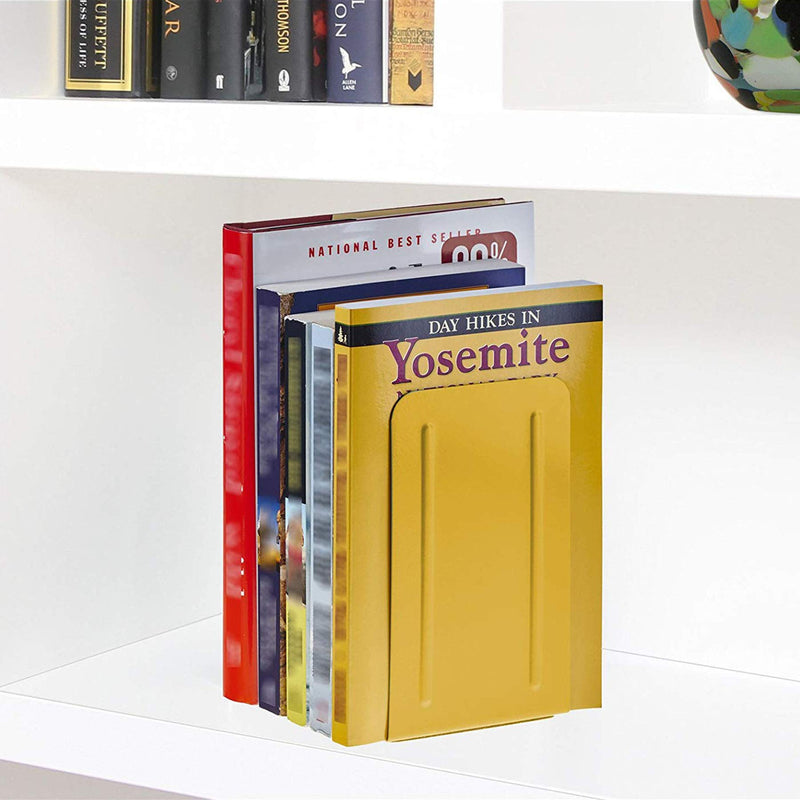 [Australia - AusPower] - Acrimet Premium Metal Bookends (Heavy Duty) (Yellow Color) (1 Pair) 