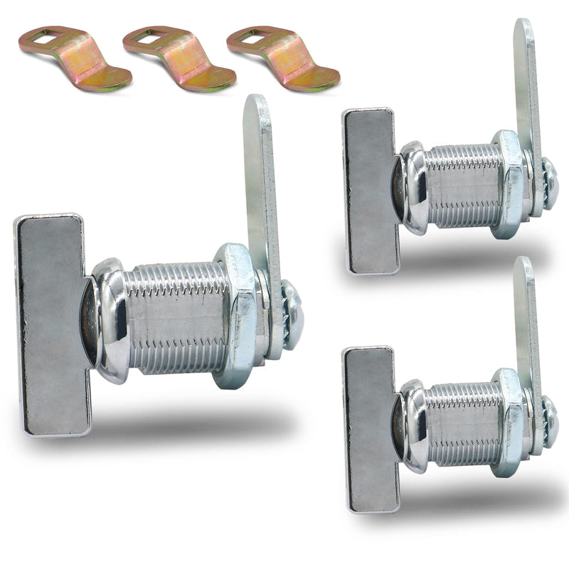 [Australia - AusPower] - Moicstiy 3 Pcs Cam Lock Thumb Operated Cabinet Lock 7/8" Non-Locking Compartment Lock for Camper, Vehicles, RV Compartment Door 