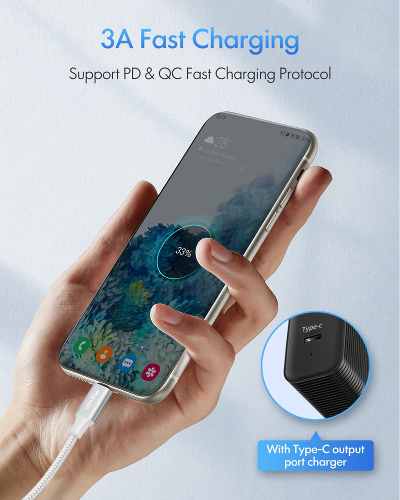 [Australia - AusPower] - etguuds White USB C to USB C Cable [3ft, 2-Pack], 60W Fast Charging Type C to Type C Charger Cable for Samsung Galaxy S23 S22 S21 S20 Ultra 5G, Z Flip/Fold 4 3, Note 20, Pixel 7 6 Pro & USB-C Laptop 3ft 