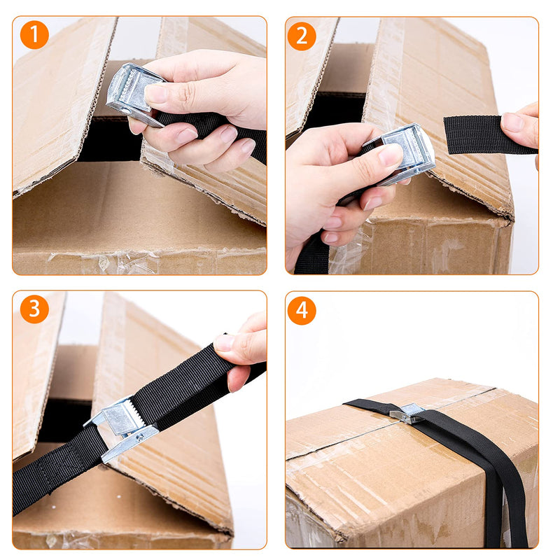 [Australia - AusPower] - Opiytou 78in Battery Tie Down Strap, Battery Box Hold Down Lashing Straps Kit with Stainless Steel Cam Buckle, Stainless Steel Deck Loop Mounts, SS Screws 