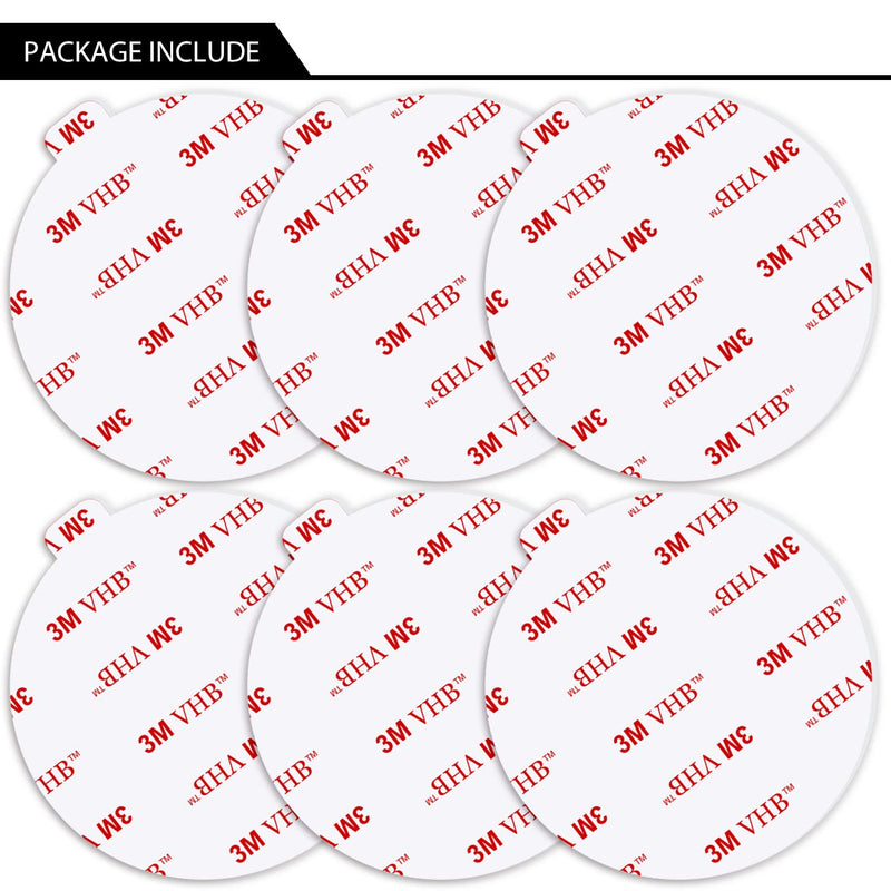 [Australia - AusPower] - Very High Bond Sticky Adhesive for Dashboard Pad Mounting Disk, AZXYI 6pcs Car Sticky Adhesive Replacement, Double Sided Stickers Adhesive for Suction Cup Dashboard Disc, GPS, Windshield, Dash Cam 
