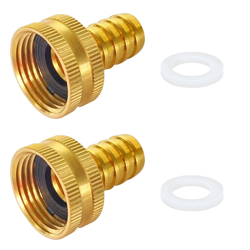 [Australia - AusPower] - YOUHO Garden Hose Adapter 5/8" Drip Irrigation Tubing to Faucet/ - Reusable Connector Fittings for Most Rain Bird, Orbit, Dig, Toro 5/8 Hose Barb x 3/4" (F) GHT Garden Extension Repair Fitting 2PCS 2PCS 3/4GHT(F) to 5/8 Barb 