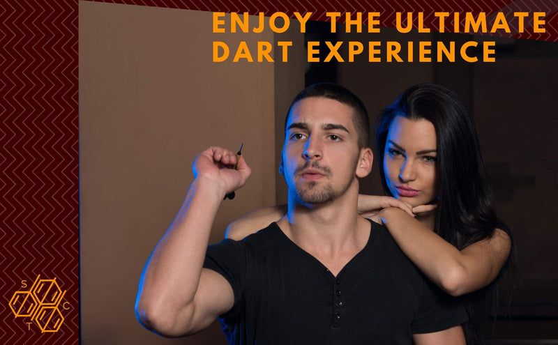 [Australia - AusPower] - SHOT TAKER CO. EST. 2017 Professional Steel Tip Darts 12 PC Set | 12 PC Brass Barrels | 12 PC Aluminum Shafts 48mm | 16 PC Flights Standard Shape | 1 Multi-Purpose Dart Tool | 1 Carry Bottle 21g Deluxe 50/50 