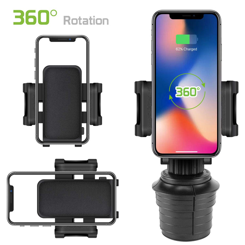 [Australia - AusPower] - Cellet Car Phone Mount Holder Car Cup Holder Phone Holder Mount, Adjustable Compatible with Apple iPhone 13 Pro Max 12 Pro Max Mini 11 SE XS XR X 8 Plus Samsung Note 20 10 Galaxy S21 S20 Moto Pixel Height - 6.5 in 