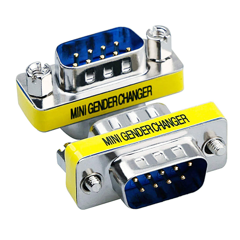 [Australia - AusPower] - abcGoodefg 9 Pin RS-232 DB9 Male to Male Female to Female Serial Cable Gender Changer Coupler Adapter (10 Pack, DB9 Male to Male) 10 PACK 