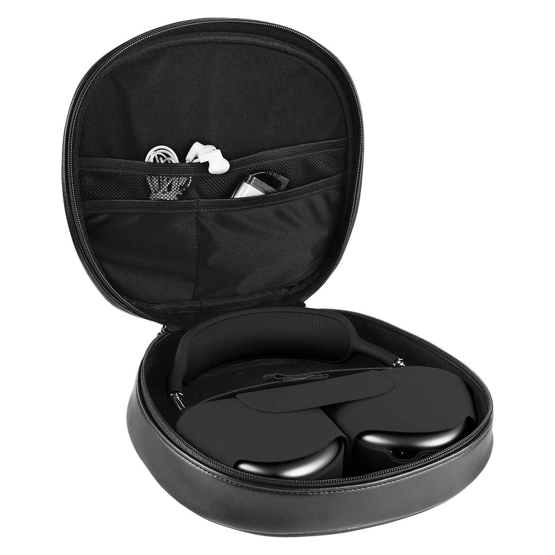 [Australia - AusPower] - Geekria Headphones Pouch Compatible with AirPod Max Case, Replacement Protective Travel Carrying Bag with Cable Storage (Black) 