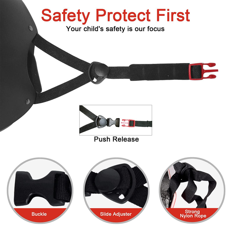 [Australia - AusPower] - BURSUN Kids Bike Helmet Ventilation & Adjustable Toddler Helmet for Ages 2-8 Kids Boys Girls Multi-Sport Helmet for Bicycle Skate Scooter, 5 Colors small:18.9-21.3 inch (48cm-54cm) BLACK-1 