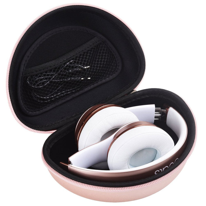 [Australia - AusPower] - COMECASE Travel Hard Carrying Case Compatible for Beats Solo3 / for Beats Studio3 / for Beats Solo2 Bluetooth On-Ear Headphones Rose Gold 
