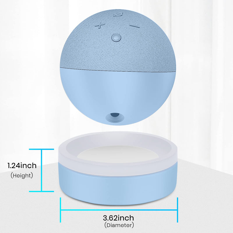 [Australia - AusPower] - ZUOLACO Table Stand for Echo Dot 5th Generation(2022 Release), Desktop Holder Mount for Echo Dot 4th/5th Gen, Base Bracket with Light Guide, Dot Accessories with Built-in Cable Management, Cloud Blue 1 Pack,Cloud Blue 