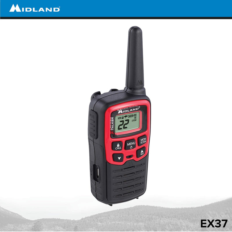 [Australia - AusPower] - Midland-EX37VP, E+Ready Emergency Two-Way Radio Kit-Pair of T31VP FRS Two-Way Radios, 9 LED Flashlight, Whistle With Compass and Temperature Gauge, In SoftShell Carrying Case (Pair Pack) 