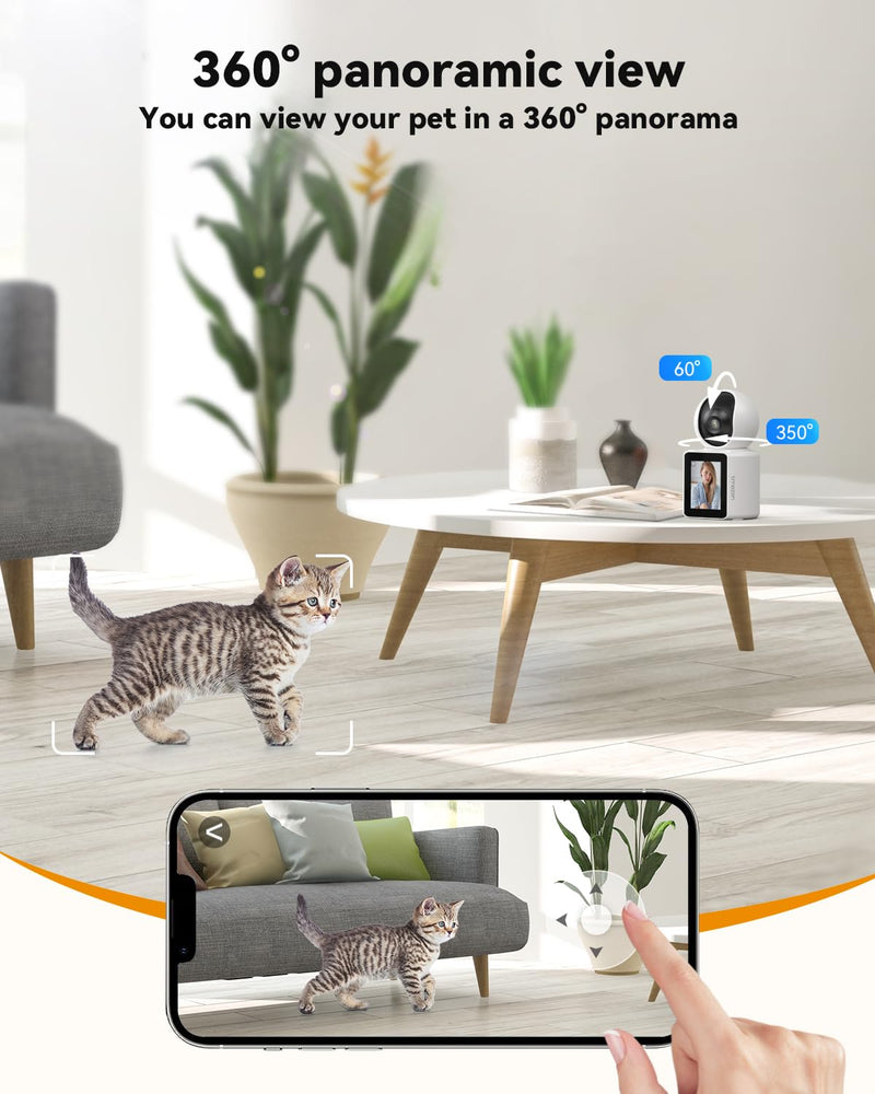 [Australia - AusPower] - TMEZON Video Pet Dog Camera Indoor Two Way Wireless Security Camera Monitor 1080P with Phone app and Motion Detection,Baby/Elderly/Nanny Audio Calling Device Pan Tilt 1pk camera 