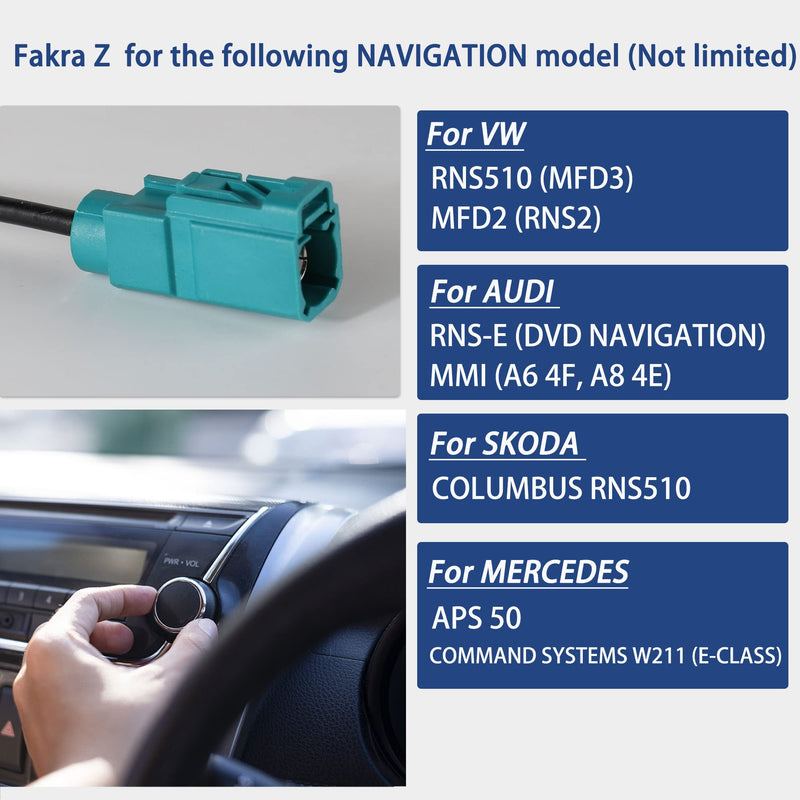 [Australia - AusPower] - Anina Car Radio Antenna Adapter Fakra Female to ISO Female for 2002-2017 Ford BMW VW Mercedes Audi Skoda Aerial Adapter Car Radio Head Unit Stereo CD Media Receiver 