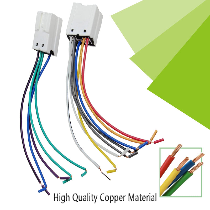 [Australia - AusPower] - RED WOLF Replacement for Nissan 1995-2008, Infiniti 1990-2008 Aftermarket Radio Stereo Install Wiring Harness Plug Connector 
