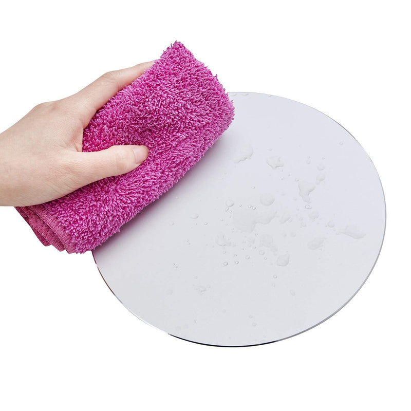 [Australia - AusPower] - DSKKWS Metal Aluminum Mouse Pad, Office Thin Hard Mouse Mat Leather Surface Double Side Precision Silver and Black Mouse Pads for Fast and Accurate Control(Round) Silver Round 
