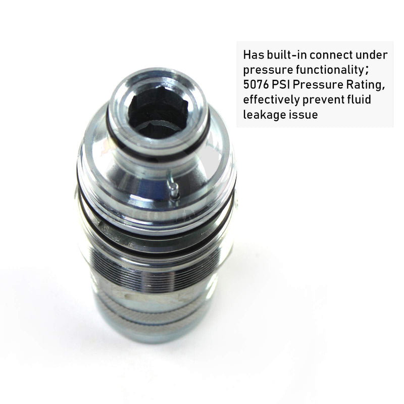 [Australia - AusPower] - PANGOLIN 6680018 Female Hydraulic Quick Connect Coupler 46mm Thread Diameter for Bobcat S130 S150 S160 S175 S185 S205 S220 S250 S300 S330 S450 S510 S530 T140 T180 T190 T200 Parts, 3 Month Warranty 