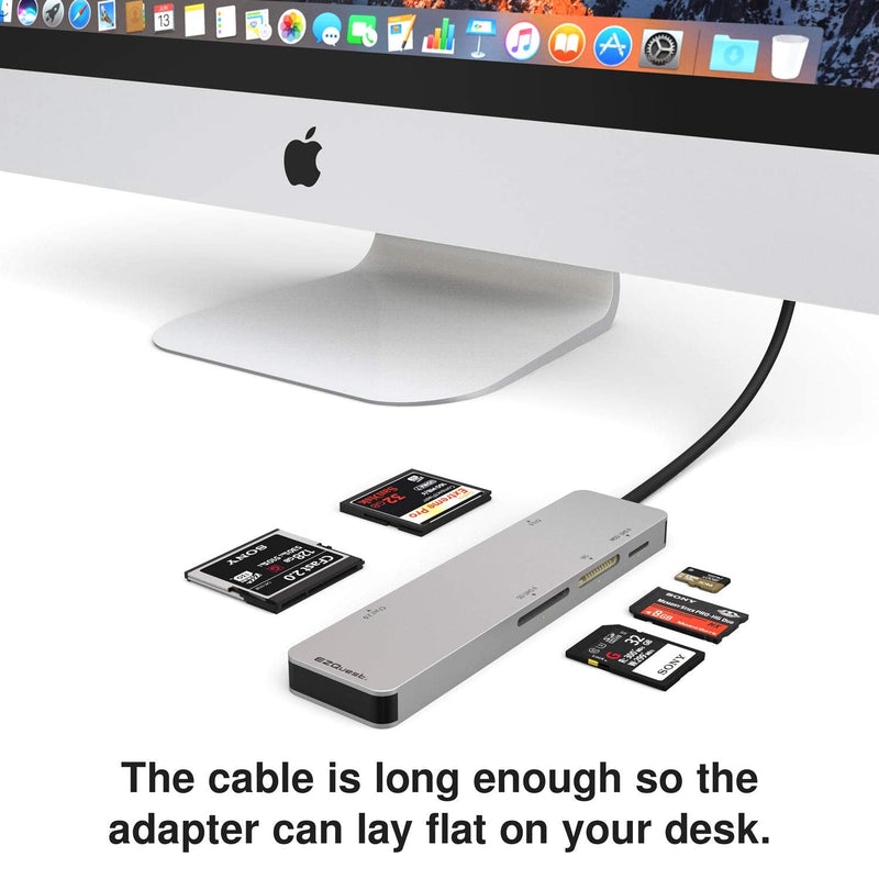 [Australia - AusPower] - EZQuest USB-C CFast 2.0 Card Reader 5 Ports with UHS II SD/Micro SD 