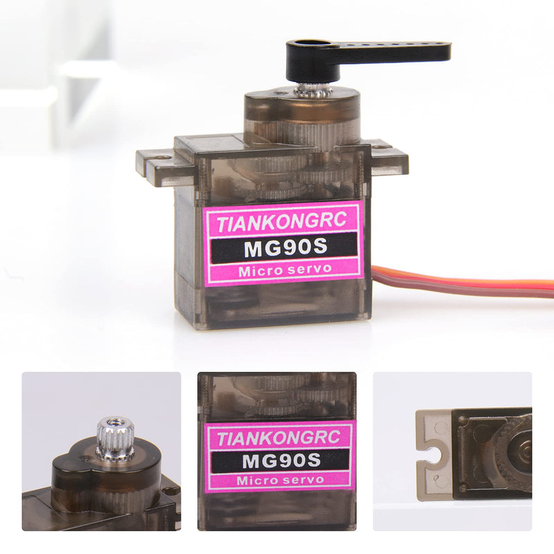 [Australia - AusPower] - MG90S 9g Servo Motor Micro Metal Gear for Robot Car Plane RC Helicopter Arduino MG90S-8Pcs 