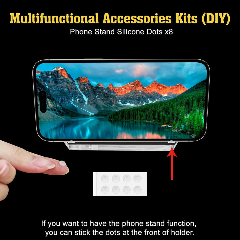 [Australia - AusPower] - UCINNOVATE Vertical Laptop Stand, Acrylic Laptop Holder Desk with Adjustable Dock, Dual Desktop Notebook Stand Fits All MacBook/Surface/Gaming Laptop/iPad/Pro/Chromebook/HP/Dell/Computer/Keyboard Acrylic Vertical Laptop Stand(clear) 