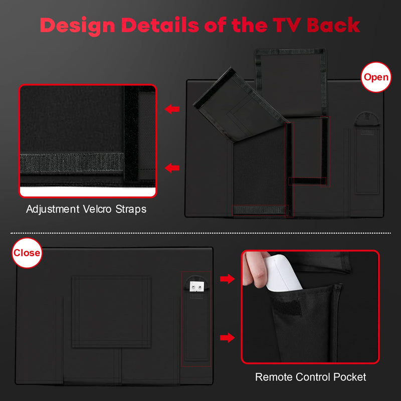 [Australia - AusPower] - Zettum Outdoor TV Cover 50 Inch - 600D TV Cover Weatherproof & Waterproof for 48 to 50 Inch Outdoor TV, Heavy Duty TV Enclosure Protector for Outside Flat Screen TV (Size: 48"L x 6"D x 31"H) 48" - 50" TV 